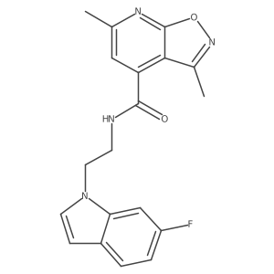 N-[2-(6-fluoro-1H-indol-1-yl)ethyl]-3,6-dimethyl[1,2]oxazolo[5,4-b]pyridine-4-carboxamide Structure