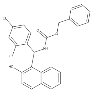 Benzyl [(2,4-dichlorophenyl)(2-hydroxynaphthalen-1-yl)methyl]carbamate Structure