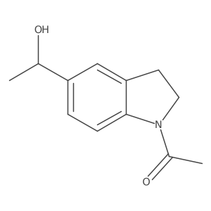 1-[5-(1-Hydroxyethyl)-2,3-dihydroindol-1-yl]ethanone Structure