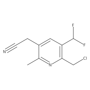 2-(Chloromethyl)-3-(difluoromethyl)-6-methylpyridine-5-acetonitrile Structure
