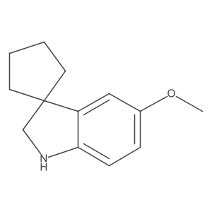 5'-Methoxy-1',2'-dihydrospiro[cyclopentane-1,3'-indole]结构式