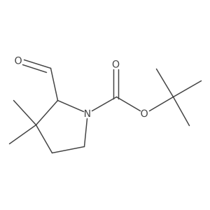 tert-Butyl 2-formyl-3,3-dimethylpyrrolidine-1-carboxylate Structure