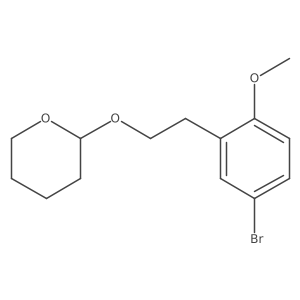 2-[2-(5-Bromo-2-methoxyphenyl)ethoxy]tetrahydro-2H-pyran Structure