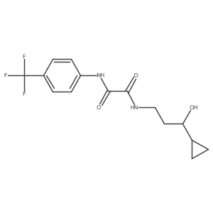 N1-(3-cyclopropyl-3-hydroxypropyl)-N2-(4-(trifluoromethyl)phenyl)oxalamide结构式