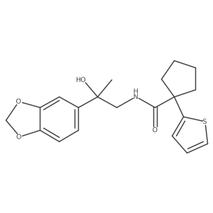 N-(2-(benzo[d][1,3]dioxol-5-yl)-2-hydroxypropyl)-1-(thiophen-2-yl)cyclopentanecarboxamide Structure