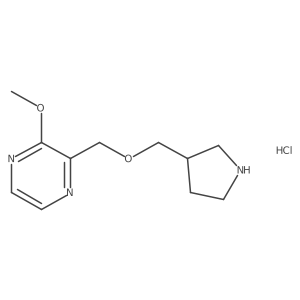 2-Methoxy-3-((pyrrolidin-3-ylmethoxy)methyl)pyrazine hydrochloride结构式