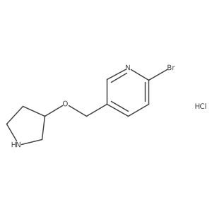 (R)-2-bromo-5-((pyrrolidin-3-yloxy)methyl)pyridine hydrochloride结构式