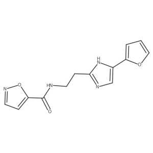 N-(2-(4-(furan-2-yl)-1H-imidazol-2-yl)ethyl)isoxazole-5-carboxamide Structure