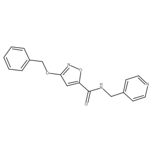 3-(benzyloxy)-N-(pyridin-4-ylmethyl)isoxazole-5-carboxamide结构式