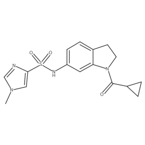 N-(1-(cyclopropanecarbonyl)indolin-6-yl)-1-methyl-1H-imidazole-4-sulfonamide Structure