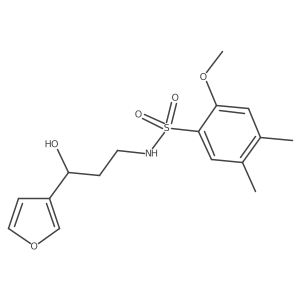 N-(3-(furan-3-yl)-3-hydroxypropyl)-2-methoxy-4,5-dimethylbenzenesulfonamide Structure