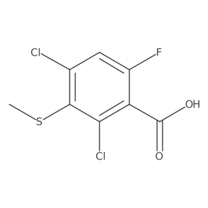 2,4-Dichloro-6-fluoro-3-methylsulfanyl-benzoic acid结构式