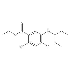 Ethyl 2-amino-4-fluoro-5-[(pentan-3-yl)amino]benzoate结构式