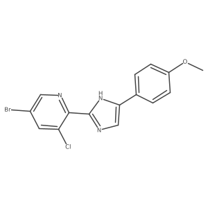 5-Bromo-3-chloro-2-[5-(4-methoxyphenyl)-1H-imidazol-2-yl]pyridine Structure