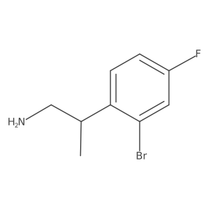 2-(2-Bromo-4-fluorophenyl)propan-1-amine结构式