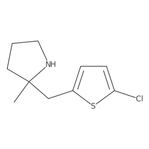 2-[(5-Chlorothiophen-2-yl)methyl]-2-methylpyrrolidine Structure