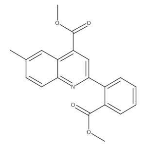 4-Quinolinecarboxylic acid,2-[2-(methoxycarbonyl)phenyl]-6-methyl-,methyl ester Structure