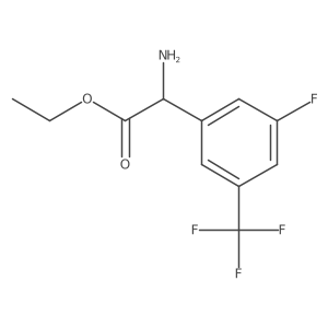 Ethyl 2-amino-2-[3-fluoro-5-(trifluoromethyl)phenyl]acetate结构式