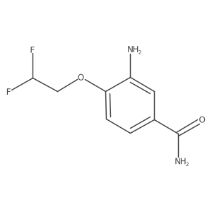 3-Amino-4-(2,2-difluoroethoxy)benzamide结构式