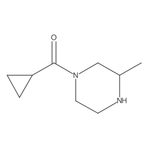 (3R)-1-cyclopropanecarbonyl-3-methylpiperazine结构式