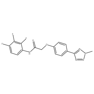 2-[4-(2-methyl-2H-tetrazol-5-yl)phenoxy]-N-(2,3,4-trifluorophenyl)acetamide结构式