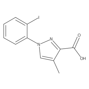 1-(2-iodophenyl)-4-methyl-1H-pyrazole-3-carboxylic acid Structure