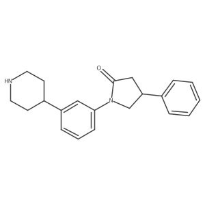 4-Phenyl-1-(3-piperidin-4-ylphenyl)pyrrolidin-2-one Structure
