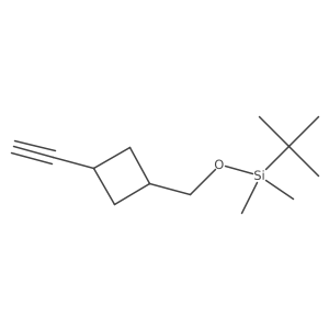 tert-Butyl((3-ethynylcyclobutyl)methoxy)dimethylsilane结构式