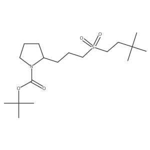 tert-butyl (2S)-2-[3-(3,3-dimethylbutanesulfonyl)propyl]pyrrolidine-1-carboxylate结构式