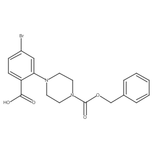 2-(4-((Benzyloxy)carbonyl)piperazin-1-yl)-4-bromobenzoic acid Structure
