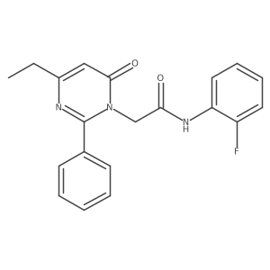 2-(4-Ethyl-6-oxo-2-phenyl-1,6-dihydropyrimidin-1-YL)-N-(2-fluorophenyl)acetamide Structure