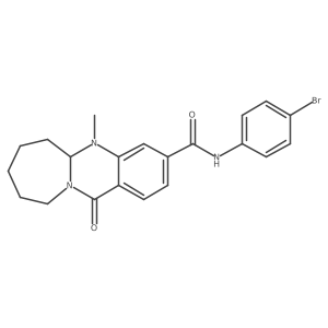 N-(4-bromophenyl)-5-methyl-12-oxo-5,5a,6,7,8,9,10,12-octahydroazepino[2,1-b]quinazoline-3-carboxamide结构式