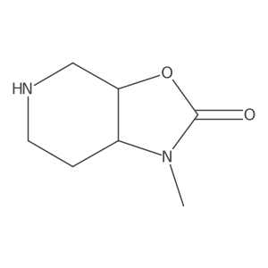 1-Methyl-3a,4,5,6,7,7a-hexahydro-[1,3]oxazolo[5,4-c]pyridin-2-one结构式