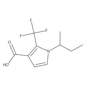 1H-Pyrrole-3-carboxylic acid, 1-(1-methylpropyl)-2-(trifluoromethyl)-结构式