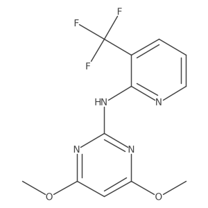 4,6-Dimethoxy-N-[3-(trifluoromethyl)-2-pyridinyl]-2-pyrimidinamine结构式
