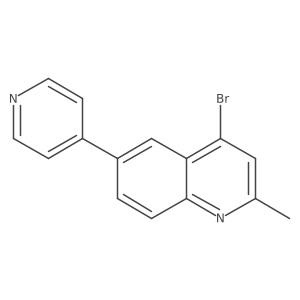 4-Bromo-2-methyl-6-(4-pyridinyl)quinoline结构式