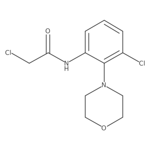 2-chloro-N-[3-chloro-2-(morpholin-4-yl)phenyl]acetamide Structure