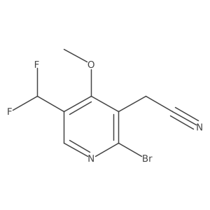 2-(2-Bromo-5-(difluoromethyl)-4-methoxypyridin-3-yl)acetonitrile Structure