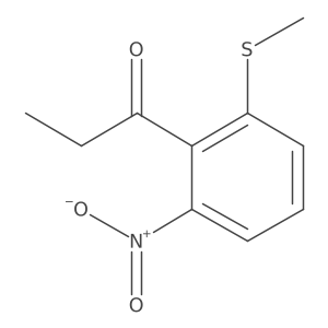 1-(2-(Methylthio)-6-nitrophenyl)propan-1-one结构式