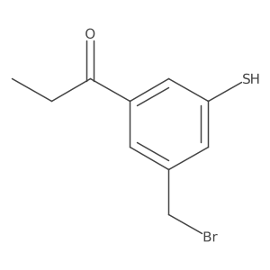 1-(3-(Bromomethyl)-5-mercaptophenyl)propan-1-one结构式