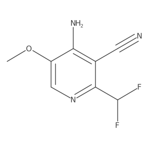 4-Amino-2-(difluoromethyl)-5-methoxynicotinonitrile结构式