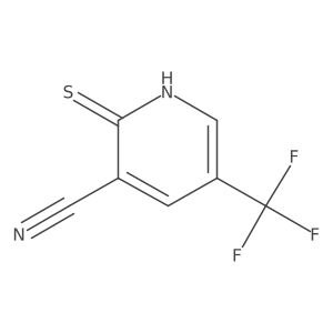 3-Pyridinecarbonitrile, 1,2-dihydro-2-thioxo-5-(trifluoromethyl)- Structure