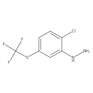 1-(2-Chloro-5-(trifluoromethylthio)phenyl)hydrazine Structure