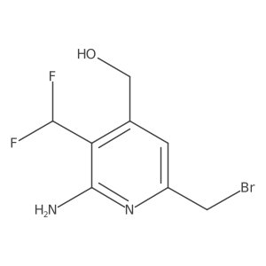 (2-Amino-6-(bromomethyl)-3-(difluoromethyl)pyridin-4-yl)methanol结构式