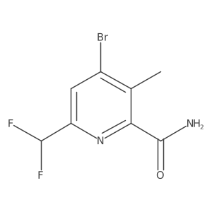 4-Bromo-6-(difluoromethyl)-3-methylpicolinamide结构式