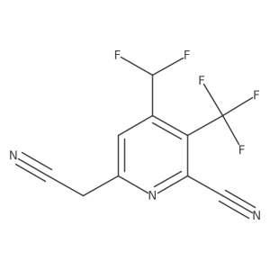 6-(Cyanomethyl)-4-(difluoromethyl)-3-(trifluoromethyl)picolinonitrile Structure