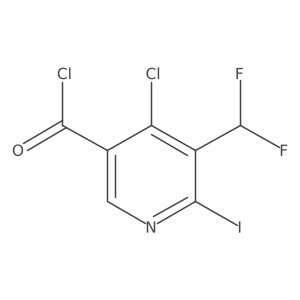 4-Chloro-5-(difluoromethyl)-6-iodonicotinoyl chloride结构式