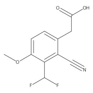 2-(2-Cyano-3-(difluoromethyl)-4-methoxyphenyl)acetic acid Structure