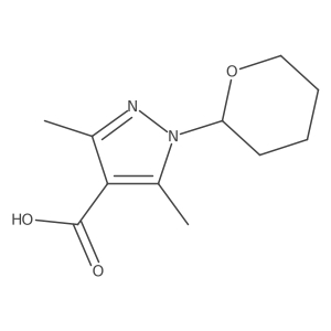 3,5-dimethyl-1-(oxan-2-yl)-1H-pyrazole-4-carboxylic acid Structure
