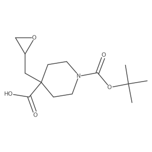 1-[(Tert-butoxy)carbonyl]-4-[(oxiran-2-yl)methyl]piperidine-4-carboxylic acid结构式